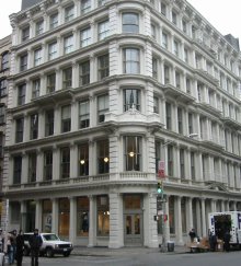 The Gunther Building in Soho at Broome and Greene Streets